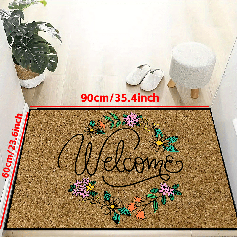 Durable Welcome Doormat Non-slip Front Door Mat Dirt Resistant Indoor Outdoor