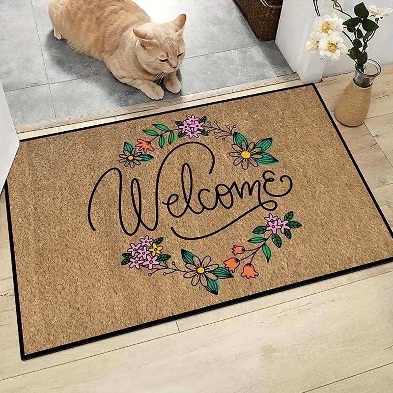 Durable Welcome Doormat Non-slip Front Door Mat Dirt Resistant Indoor Outdoor