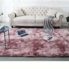 Soft Tie Dyed Plush Fluffy Area Rug for Bedroom Living Room