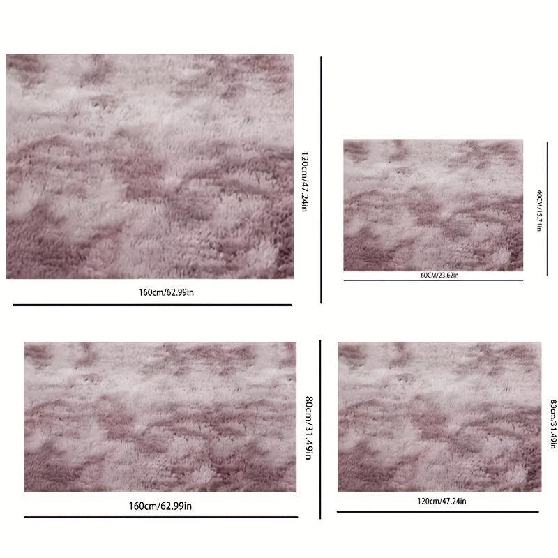 Soft Tie Dyed Plush Fluffy Area Rug for Bedroom Living Room