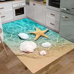 Non Slip Bath Rugs Sponge Foam Flannel Mat Bright 3D Print Rug