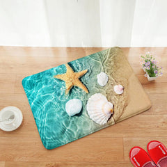 Non Slip Bath Rugs Sponge Foam Flannel Mat Bright 3D Print Rug