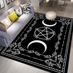Large Anti Slip Pentagram Moon Carpet for Living Room and Bedroom