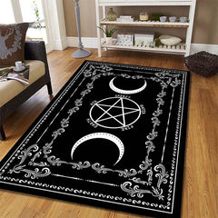 Large Anti Slip Pentagram Moon Carpet for Living Room and Bedroom