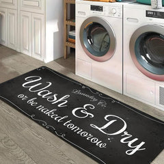 Absorbent Non-Slip Laundry Room Rug Runner for Farmhouse Decor