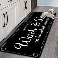 Absorbent Non-Slip Laundry Room Rug Runner for Farmhouse Decor