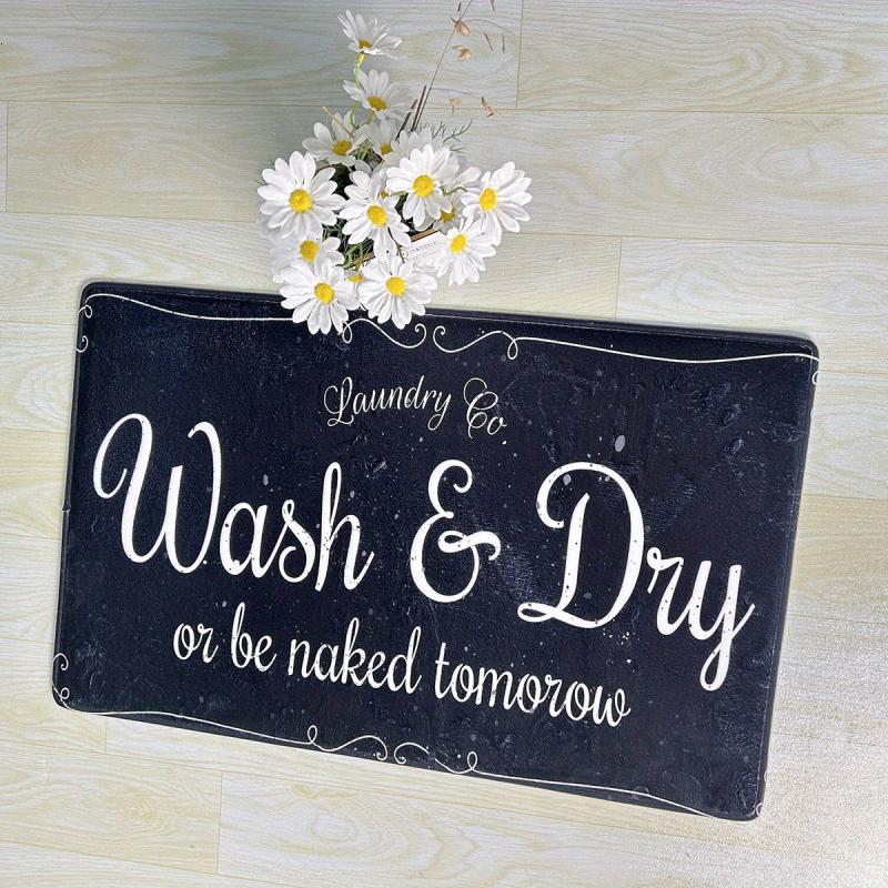 Absorbent Non-Slip Laundry Room Rug Runner for Farmhouse Decor