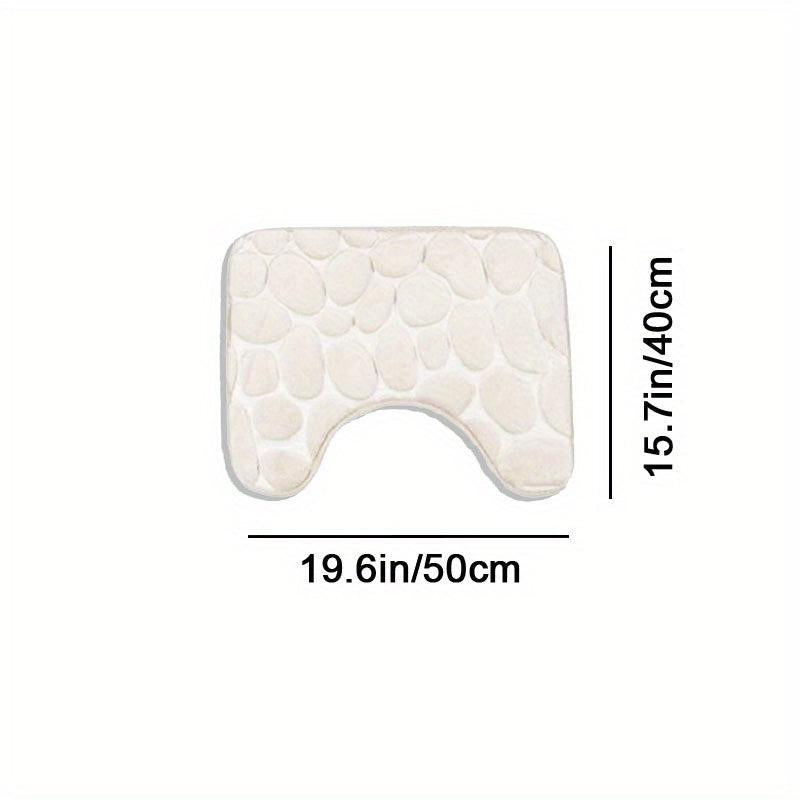 Memory Foam U-shaped Bath Rug Soft Non Slip Quick Dry Bath Mat