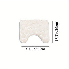 Memory Foam U-shaped Bath Rug Soft Non Slip Quick Dry Bath Mat