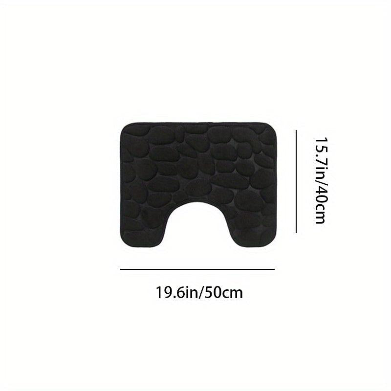Memory Foam U-shaped Bath Rug Soft Non Slip Quick Dry Bath Mat