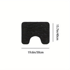 Memory Foam U-shaped Bath Rug Soft Non Slip Quick Dry Bath Mat
