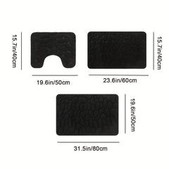 Memory Foam U-shaped Bath Rug Soft Non Slip Quick Dry Bath Mat