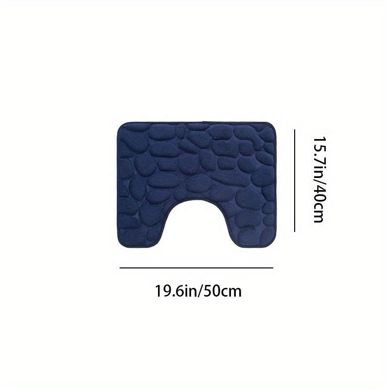 Memory Foam U-shaped Bath Rug Soft Non Slip Quick Dry Bath Mat
