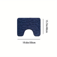 Memory Foam U-shaped Bath Rug Soft Non Slip Quick Dry Bath Mat