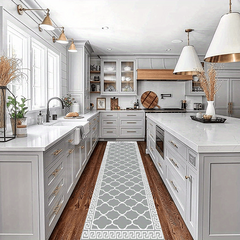 Soft Moroccan Runner Rug Non Slip Geometric Runner for Hallway Kitchen