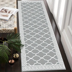 Soft Moroccan Runner Rug Non Slip Geometric Runner for Hallway Kitchen