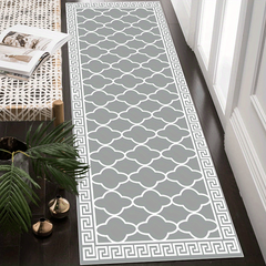 Soft Moroccan Runner Rug Non Slip Geometric Runner for Hallway Kitchen