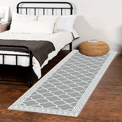 Soft Moroccan Runner Rug Non Slip Geometric Runner for Hallway Kitchen