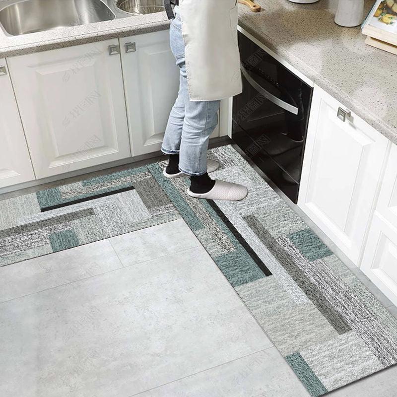 Geometric Abstract Kitchen Floor Mat Soft Non-slip Washable Entrance Doormat