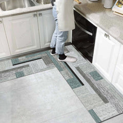 Geometric Abstract Kitchen Floor Mat Soft Non-slip Washable Entrance Doormat