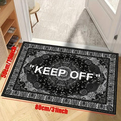 Non Slip Oriental Distressed Rug Machine Washable Faux Wool Floor Carpet