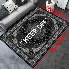 Non Slip Oriental Distressed Rug Machine Washable Faux Wool Floor Carpet