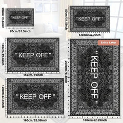 Non Slip Oriental Distressed Rug Machine Washable Faux Wool Floor Carpet