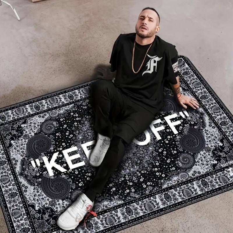 Non Slip Oriental Distressed Rug Machine Washable Faux Wool Floor Carpet