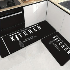 Non Slip Waterproof Kitchen Floor Mat - Machine Washable Entrance Doormat