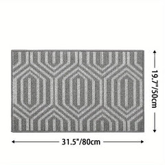DEXI Geometric Pattern Indoor Door Mat 81x28 Inches