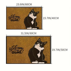 Cat Entrance Doormat Low Pile Dirt Resistant Floor Mat Stain And Fade Resistant