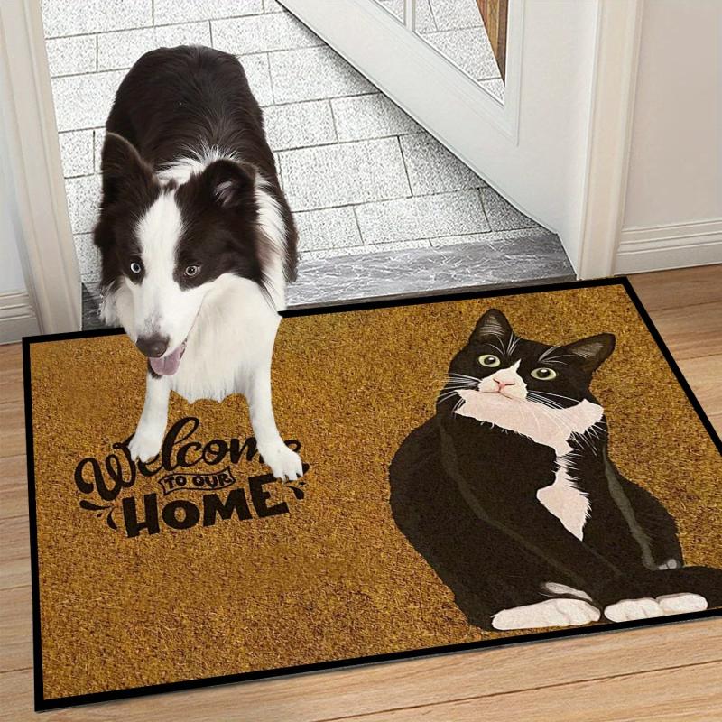 Cat Entrance Doormat Low Pile Dirt Resistant Floor Mat Stain And Fade Resistant