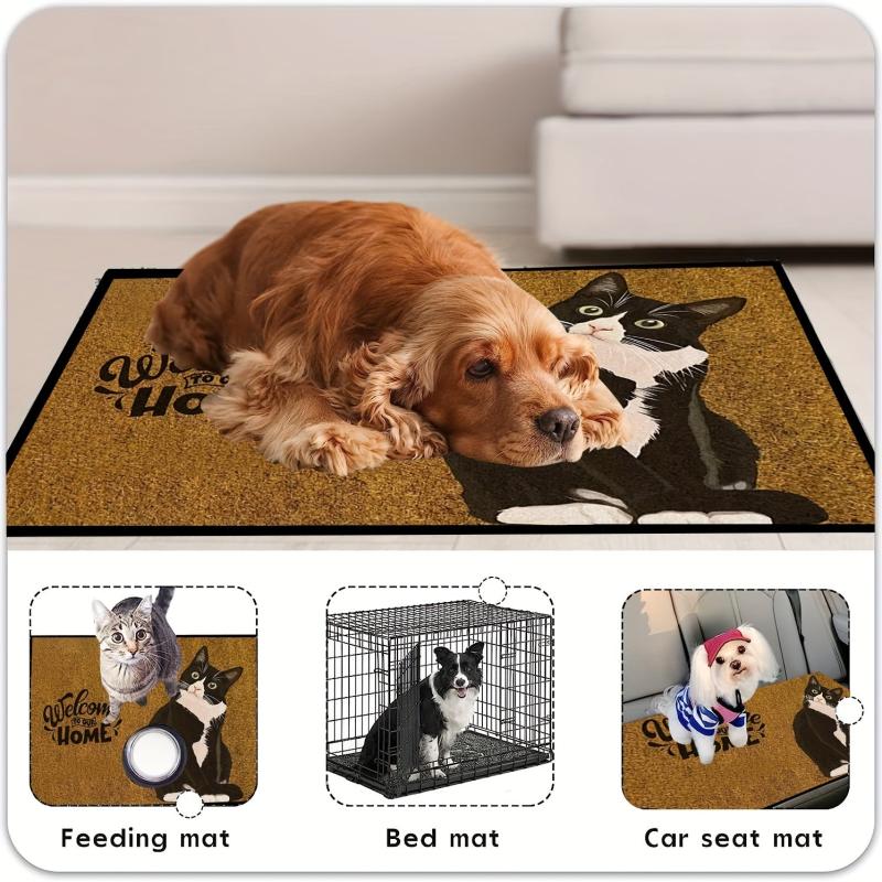 Cat Entrance Doormat Low Pile Dirt Resistant Floor Mat Stain And Fade Resistant