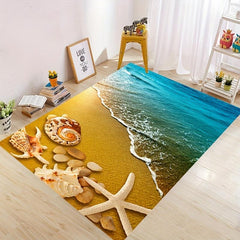 Soft Starfish Floor Mat Kitchen Rug Quick Dry Absorbent Throw Rug