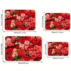 Floral Bath Mat Fast Drying Soft Carpet for Bathroom Living Room Bedroom