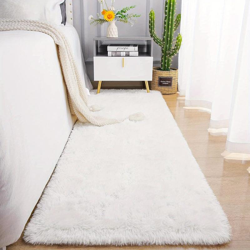 Soft Fluffy Shaggy Area Rug for Bedroom Tie Dyed Living Room Carpet