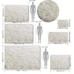 Soft Fluffy Shaggy Area Rug for Bedroom Tie Dyed Living Room Carpet