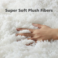 Soft Fluffy Shaggy Area Rug for Bedroom Tie Dyed Living Room Carpet
