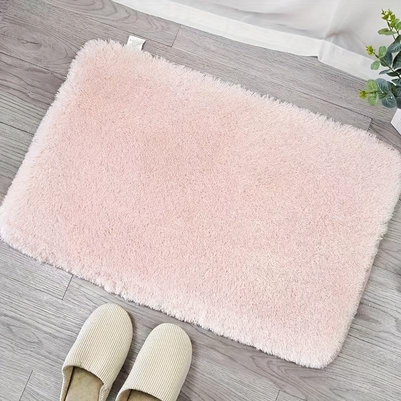 Soft Pink Shag Rug for Nursery Living Room Dorm Decor