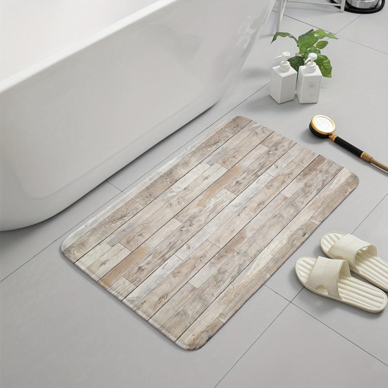 Wooden Pattern Kitchen Rug 40x50 Laundry Floor Mat