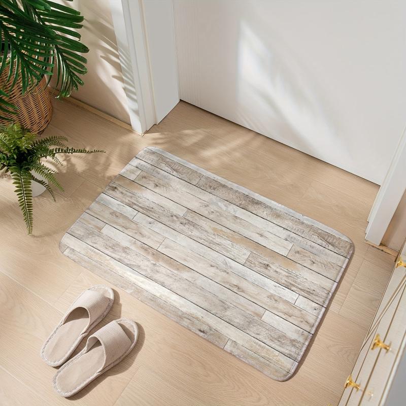 Wooden Pattern Kitchen Rug 40x50 Laundry Floor Mat