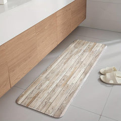Wooden Pattern Kitchen Rug 40x50 Laundry Floor Mat