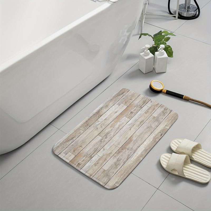Wooden Pattern Kitchen Rug 40x50 Laundry Floor Mat