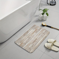 Wooden Pattern Kitchen Rug 40x50 Laundry Floor Mat