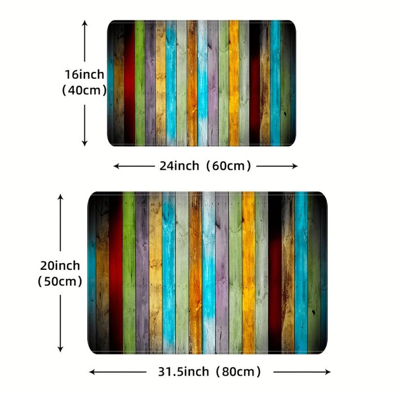 5D Printed Non Slip Bath Mat with Rubber Bottom for Living Room Kitchen Bathroom