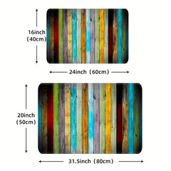 5D Printed Non Slip Bath Mat with Rubber Bottom for Living Room Kitchen Bathroom