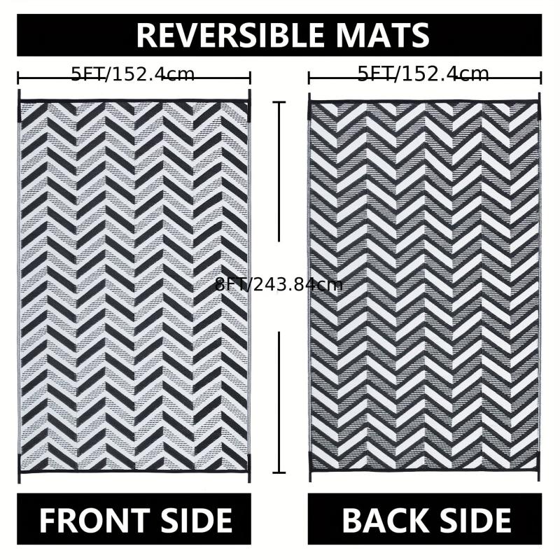 Outdoor Rug Carpet Patio RV Camping Non-slip Waterproof Reversible Portable Str