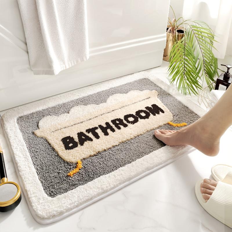 Toilet Floor Mat Absorbent Non slip Mat Bathroom Carpet