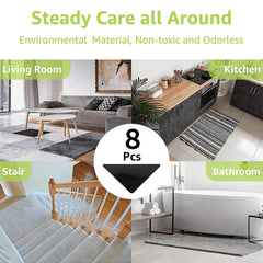 8pcs Rug Gripper Non Slip Rug Pad for Area Rugs Non Skid Reusable