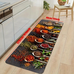 Non Slip Floor Mat for Kitchen and Bedroom 3D Digital Printing Washable